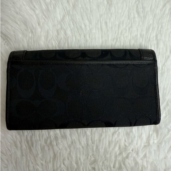 COACH Black Signature Canvas Wallet - Picture 2 of 11